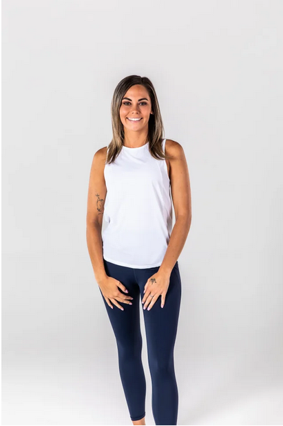 WHITE SPLICE TANK TOP (Last Sizes)