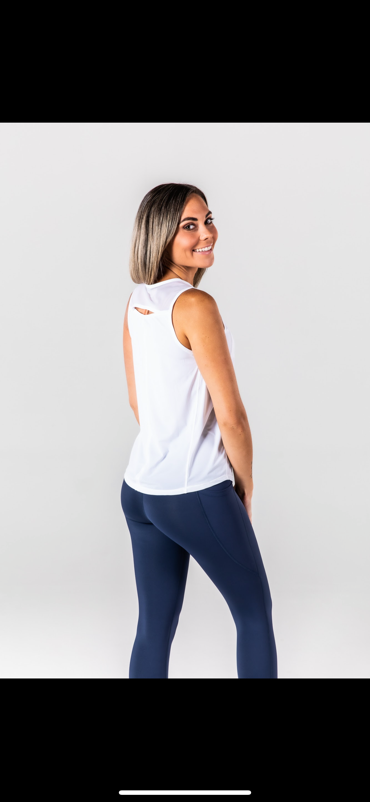 WHITE SPLICE TANK TOP (Last Sizes)