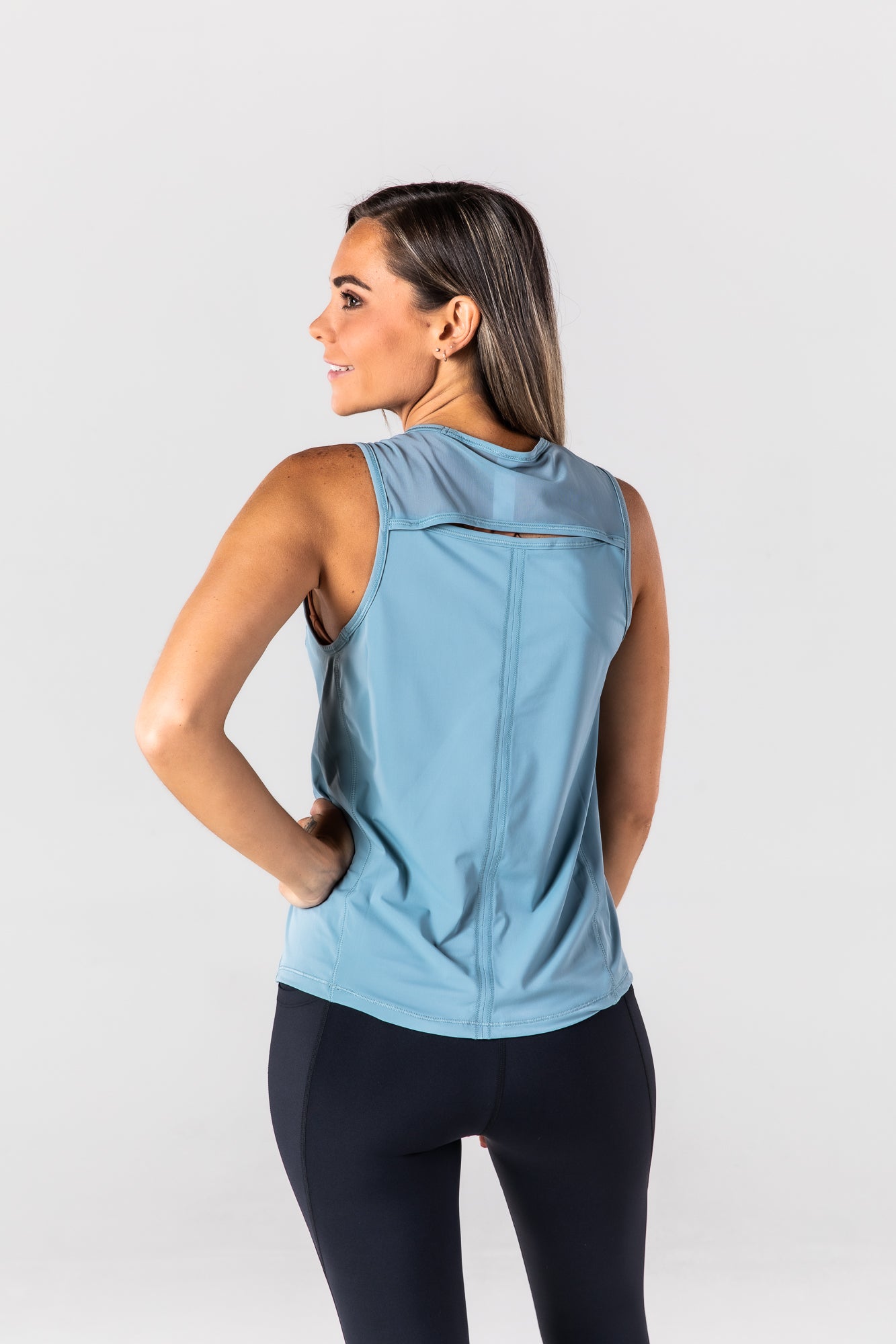 ICE BLUE SPLICE TANK TOP (Last Sizes)