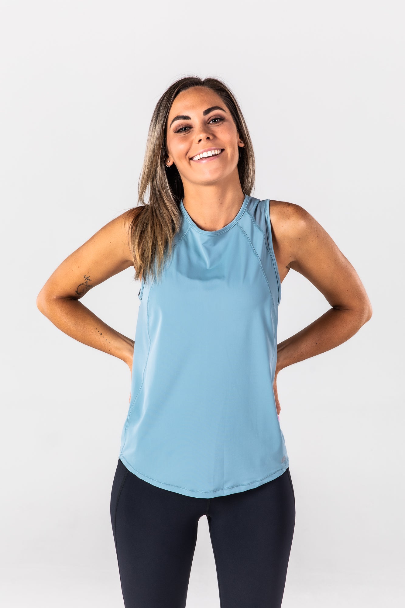 ICE BLUE SPLICE TANK TOP (Last Sizes)