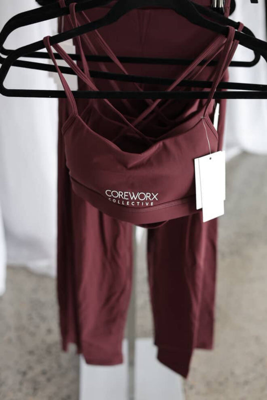 MOTION CROP - DEEP CHERRY SET