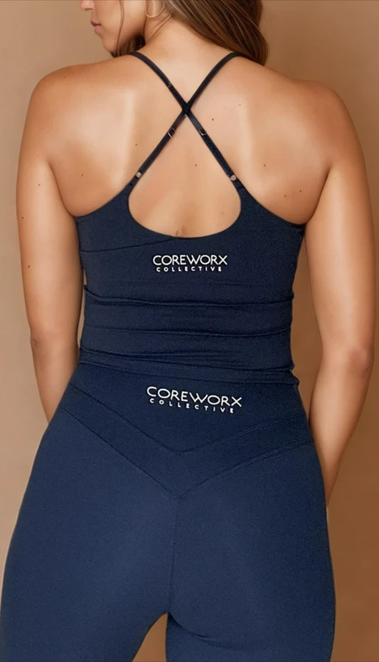 FORMFLEX LONGLINE CROP - NAVY (JUST LANDED)